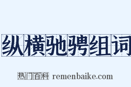 纵横驰骋组词是什么意思的图片